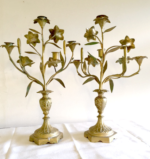 french antique candlesticks